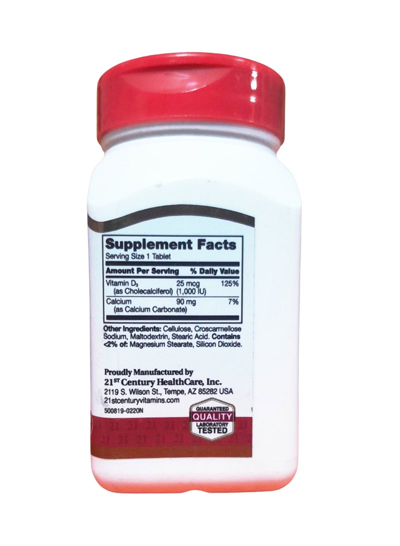 القرن الحادي والعشرون مكمل غذائي غني بفيتامين D3 - 110 أقراص - Image 2